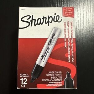 Sharpie King Size Large Chisel Tip Permanent Marker Black 12 Count